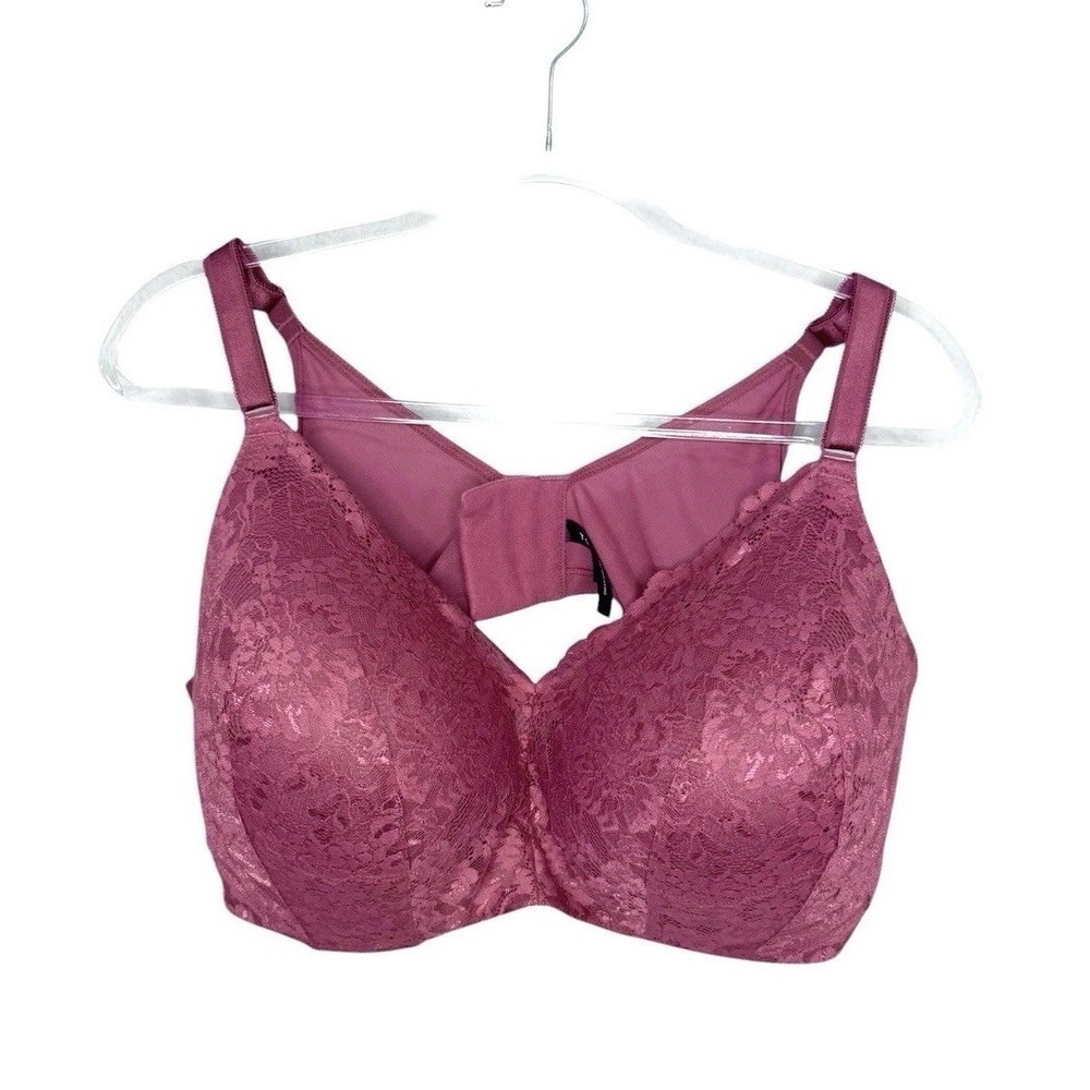 Torrid Dream Wire- Free Lightly Lined Full Coverage Lace Bra Size 46DD Purple